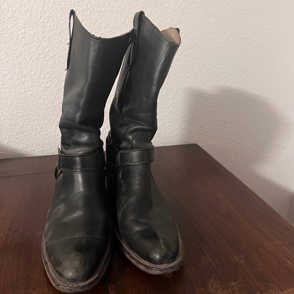 Real leather vibram sole boots